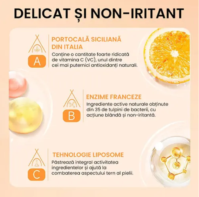 Gel exfoliant pentru piele și corp, cu extract de portocală.